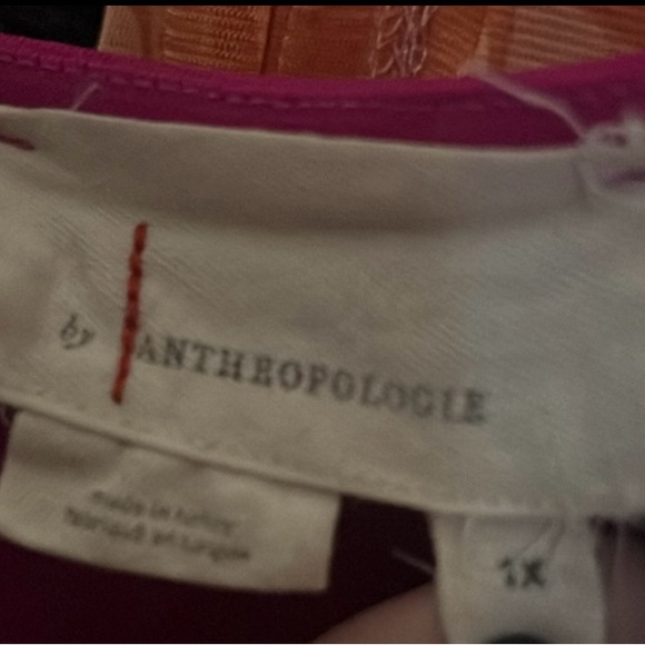 Anthropologie Sleeveless Vibrant Pink Maxi Dress with Leg Slit Plus Size 1X - Picture 5 of 5